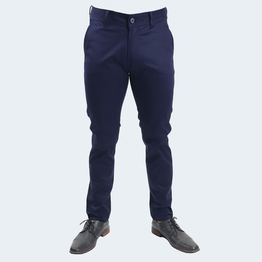 PANTALON SEMIPITILLO SATINADO - AZUL