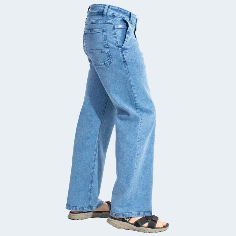 PANTALON DENIM CONFORT  ENTALLE WIDE LEG - SKY