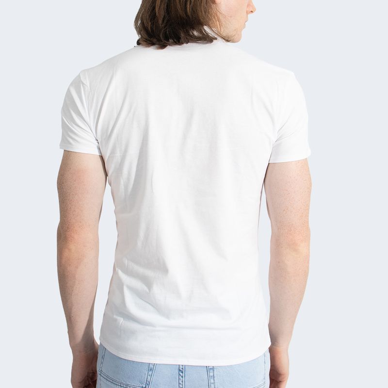 POLO CUELLO BOX CON CIERRE MANGA CORTA - BLANCO
