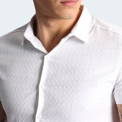 CAMISA A CUADROS MANGA CORTA - BLANE
