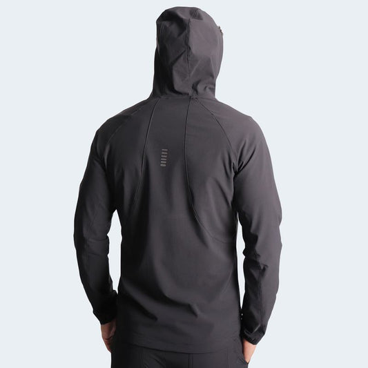 WATERPROOF WINDREAKER JACKET - BLACK