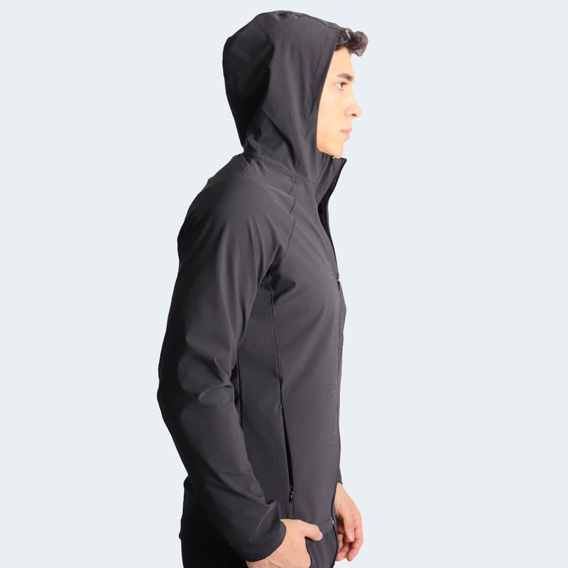 CASACA CORTAVIENTO IMPERMEABLE - NEGRO