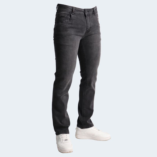 PANTALON DENIM CONFORT ENTUBADO - PLOMO