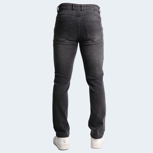 PANTALON DENIM CONFORT ENTUBADO - PLOMO