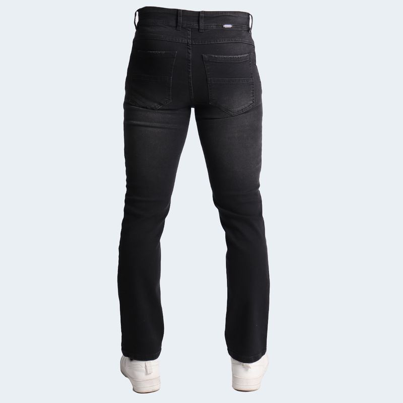 COMFORT TAPERED DENIM JEANS - BLACK