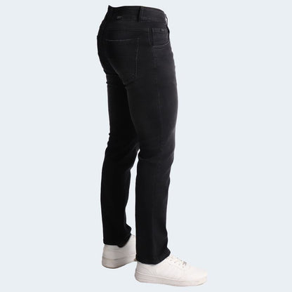COMFORT TAPERED DENIM JEANS - BLACK