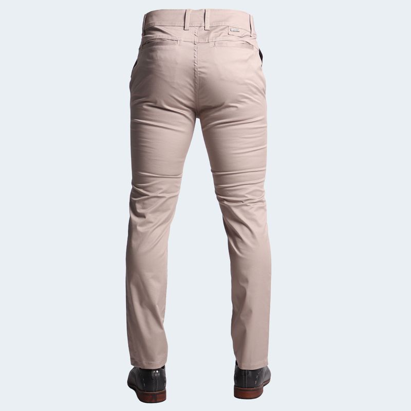 SLIM-FIT DRILL TROUSERS - SAND