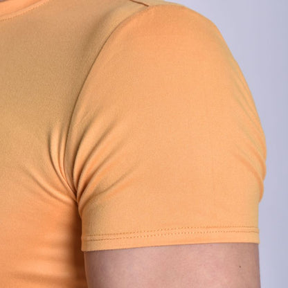 Polo Cuello Redondo Manga Corta - CAMELL