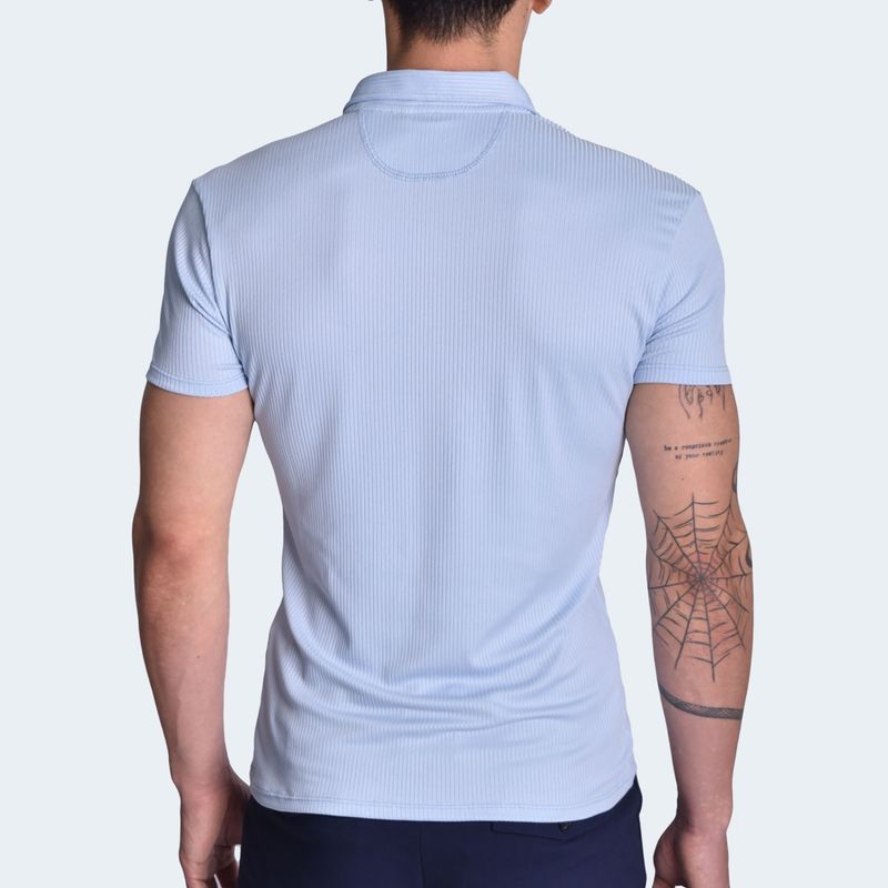 POLO CUELLO BOX MANGA CORTA - SKY