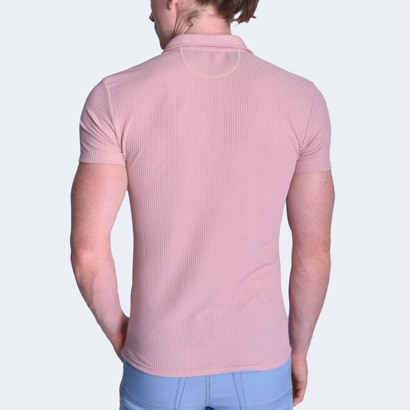 SHORT SLEEVE BOX COLLAR POLO SHIRT - ROSY BROWN