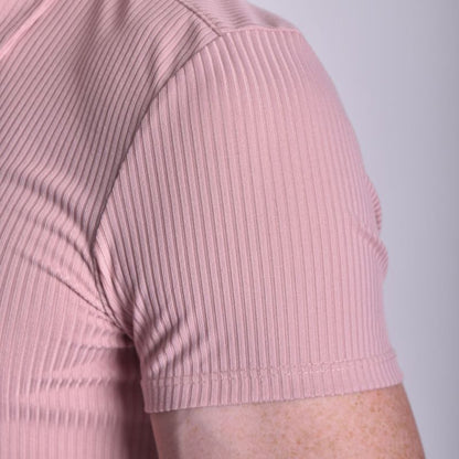SHORT SLEEVE BOX COLLAR POLO SHIRT - ROSY BROWN