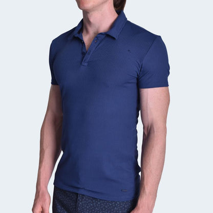 POLO CUELLO BOX MANGA CORTA - ACERO
