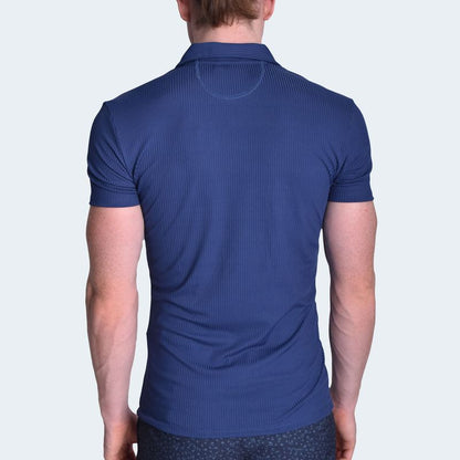 POLO CUELLO BOX MANGA CORTA - ACERO