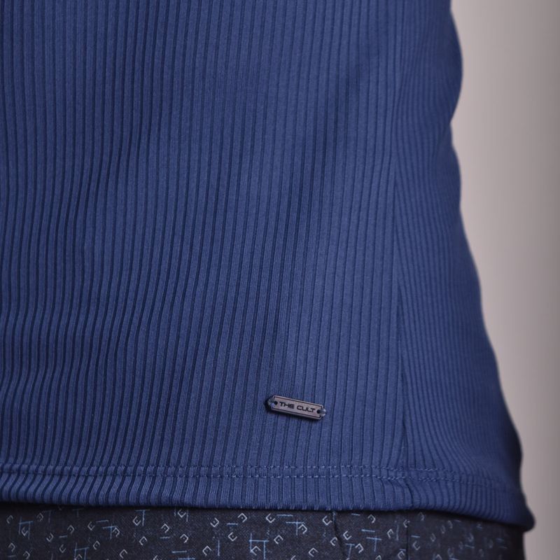 POLO CUELLO BOX MANGA CORTA - ACERO