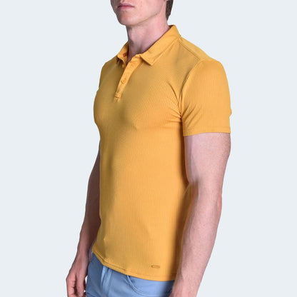 SHORT SLEEVE BOX COLLAR POLO - CAMEL
