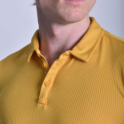 SHORT SLEEVE BOX COLLAR POLO - CAMEL