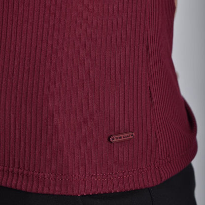 POLO CUELLO BOX MANGA CORTA - BURGUNDY