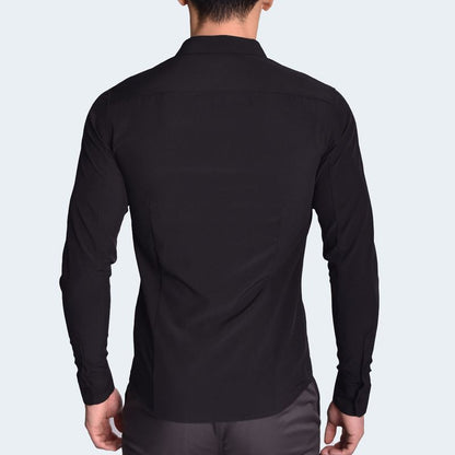 CAMISA SUIT MANGA LARGA PERFECT FIT - NEGRO