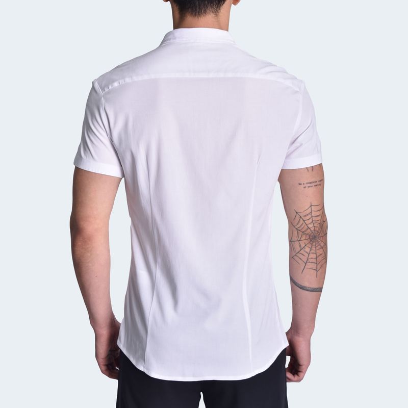 Camisa Manga Corta Premium Perfect Fit ligera y transpirable - BLANCO