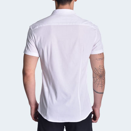 Camisa Manga Corta Premium Perfect Fit ligera y transpirable - BLANCO