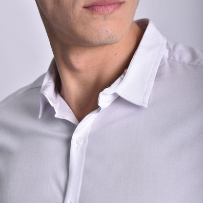 Camisa Manga Corta Premium Perfect Fit ligera y transpirable - BLANCO