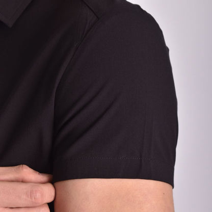 Camisa Manga Corta Premium Perfect Fit ligera y transpirable - NEGRO