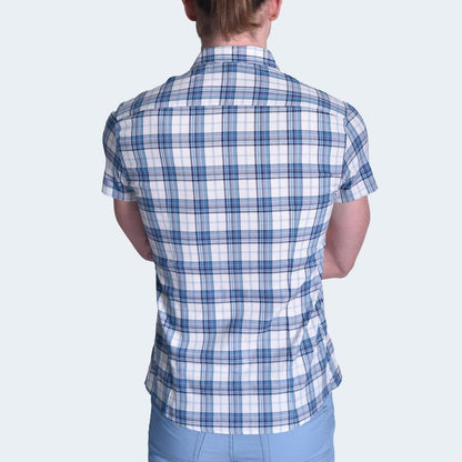 PLAID SHORT SLEEVE SHIRT - BLAZUL