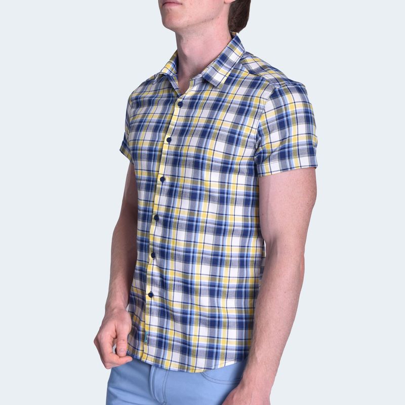 PLAID SHORT SLEEVE SHIRT - AZUCEL