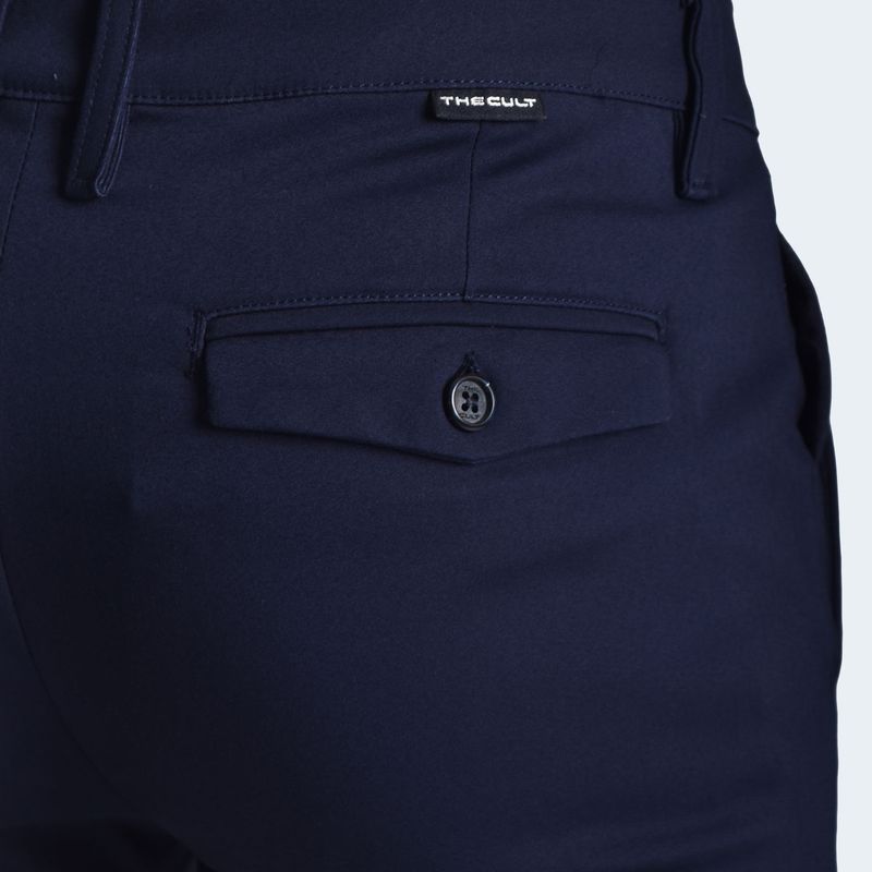 OLD MONEY SLIM-FIT TROUSERS - NAVY BLUE