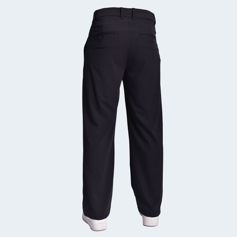 Men's Wide Leg Old Money Style Perfect Fit Classic Elegant and Versatile Trousers - BLACK