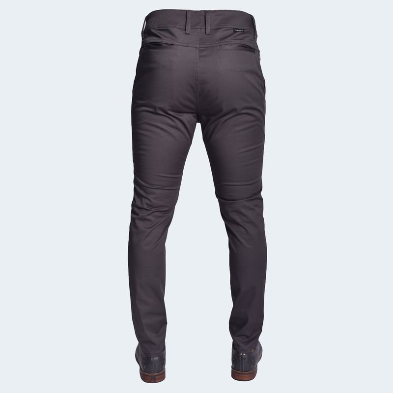 Pantalon Pitillo Satinado Elegante Perfect Fit con Acabado Suave - PLOMO