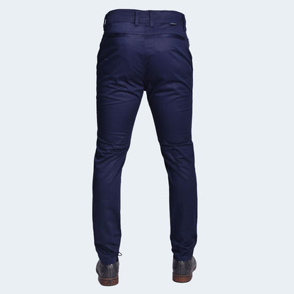 Pantalon Pitillo Satinado Elegante Perfect Fit con Acabado Suave - AZUL