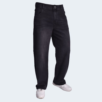 COMFORT DENIM WIDE LEG FIT PANTS - LEAD
