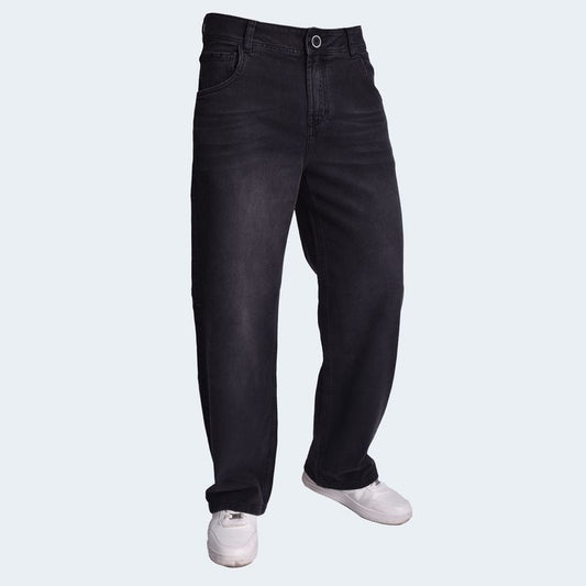 PANTALON DENIM CONFORT ENTALLE WIDE LEG - PLOMO