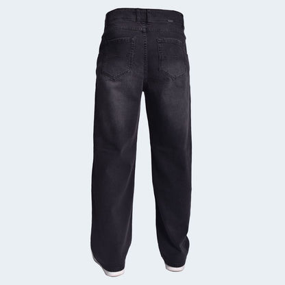 COMFORT DENIM WIDE LEG FIT PANTS - LEAD