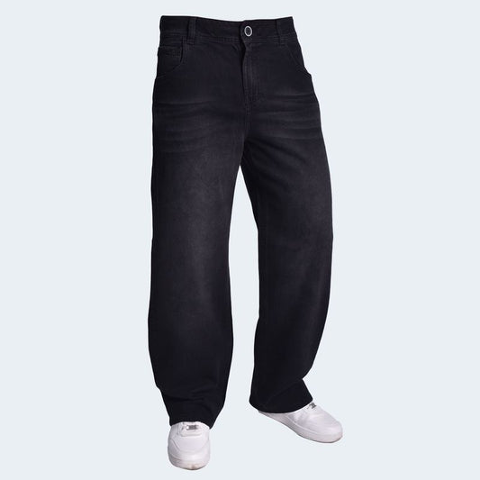 PANTALON DENIM CONFORT ENTALLE WIDE LEG - NEGRO