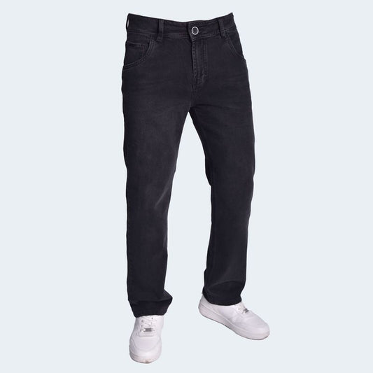 Pantalon denim confort straight fit premium versátil y moderno - PLOMO