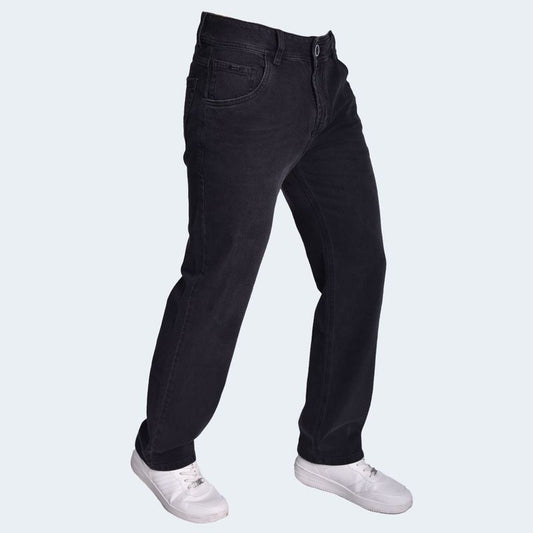 Pantalon denim confort straight fit premium versátil y moderno - PLOMO
