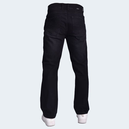 Pantalon denim confort straight fit premium versátil y moderno - NEGRO