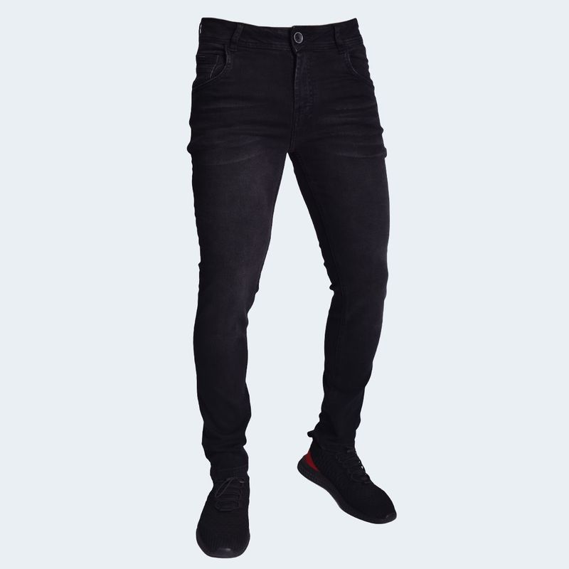Pantalon Denim Confort Liberty para Hombre, Entalle Pitillo, Stretch, Versatil - negro