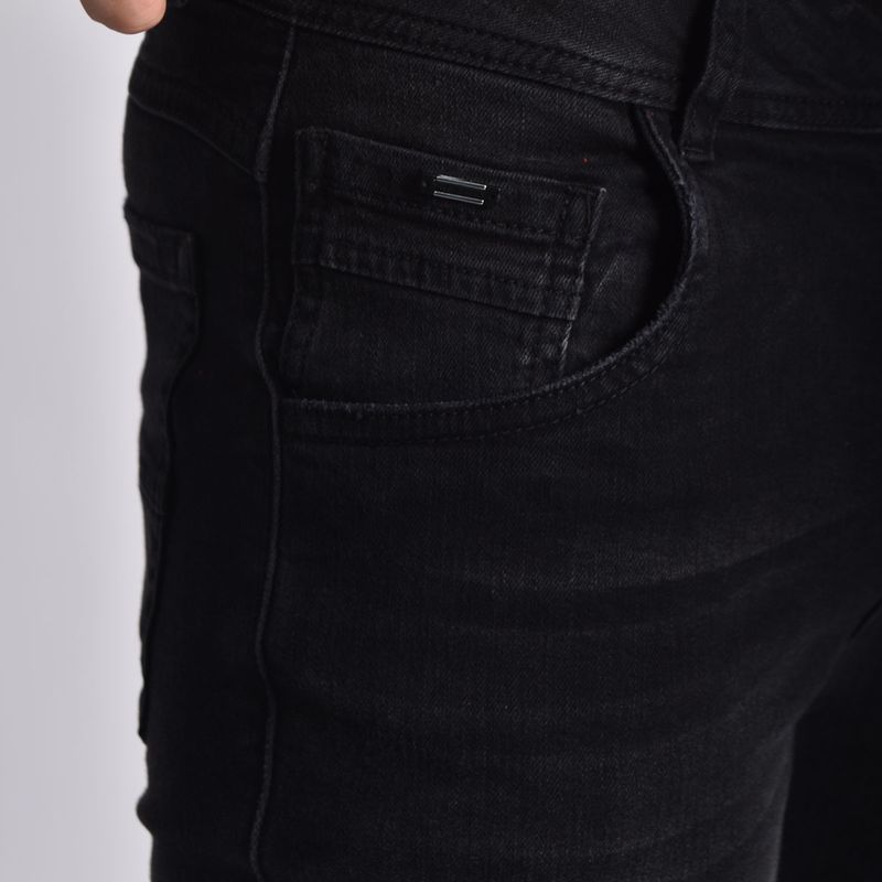 Pantalon Denim Confort Liberty para Hombre, Entalle Pitillo, Stretch, Versatil - negro