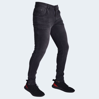 Pantalon Denim Confort Liberty para Hombre, Entalle Pitillo, Stretch, Versatil - plomo