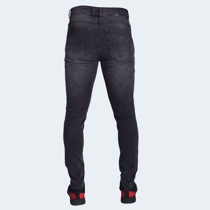 Pantalon Denim Confort Liberty para Hombre, Entalle Pitillo, Stretch, Versatil - plomo