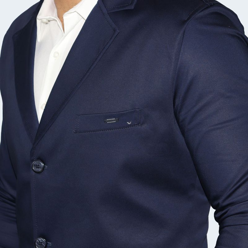 PERFECT FIT SATIN BLAZER - NIGHT BLUE