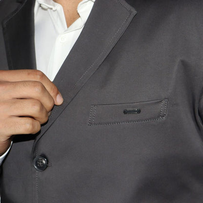 BLAZER SATINADO PERFECT FIT - PLOMO