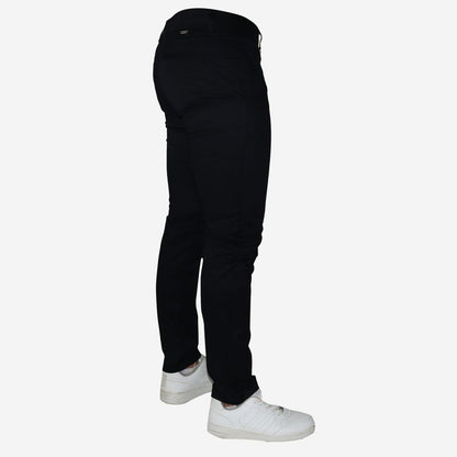 SEMI-SKINNY DRILL PANTS - BLACK