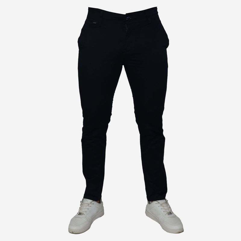 SEMI-SKINNY DRILL TROUSERS - BLUE