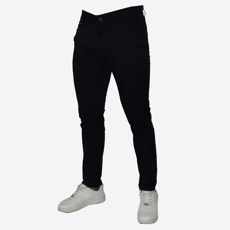 SEMI-SKINNY DRILL TROUSERS - BLUE