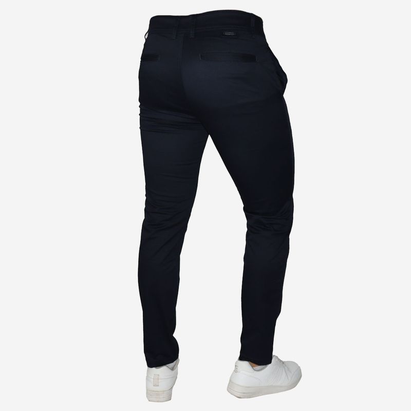SEMI-SKINNY DRILL TROUSERS - BLUE
