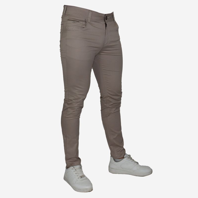SKINNY DRILL TROUSERS - SAND